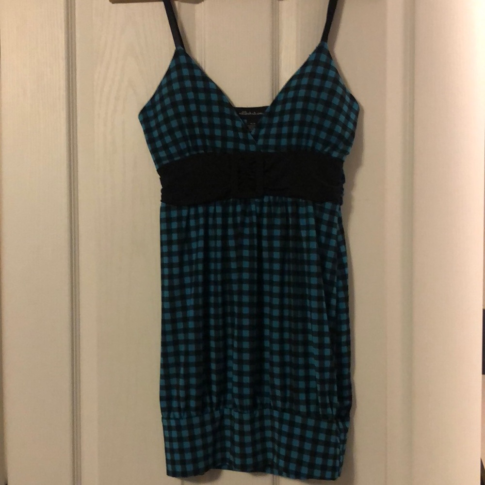Black and Turquoise Dress